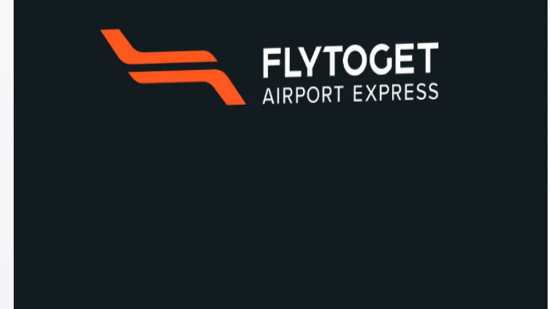 Flytoget ticket vending machine interface on a kiosk tablet